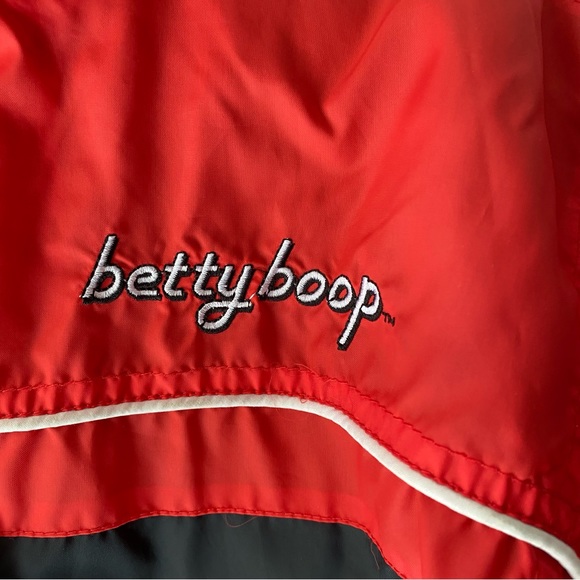 Betty Boop jacket Embroidered black and red Dreaming of Love SZ M NWOT - Picture 9 of 14
